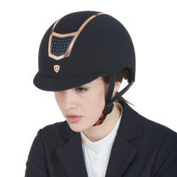 Eclipse fluwelen unie helm (3 vullingen) Equestro Marine / roségoud Marineblauw Eclipse fluwelen unie helm (3 vullingen) Equestro Marine / roségoud Marineblauw