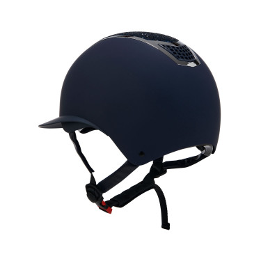 Casque Eclipse avec strass et visière large (3 rembourrages) Equestro Marine / argent Bleu