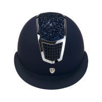 Eclipse-helm met strass en brede klep (3 voeringen) Equestro Zwart / zilver Eclipse-helm met strass en brede klep (3 voeringen) Equestro Zwart / zilver