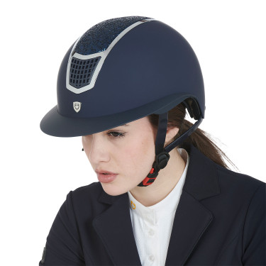 Eclipse-helm met strass en brede klep (3 voeringen) Equestro Eclipse-helm met strass en brede klep (3 voeringen) Equestro