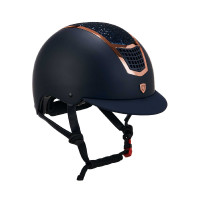 Eclipse-helm met strass Equestro Marine / roségoud Marineblauw