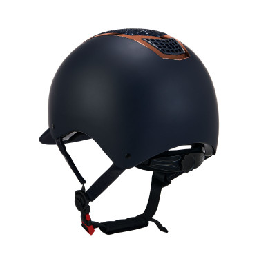 Eclipse-helm met strass Equestro Marine / roségoud Marineblauw