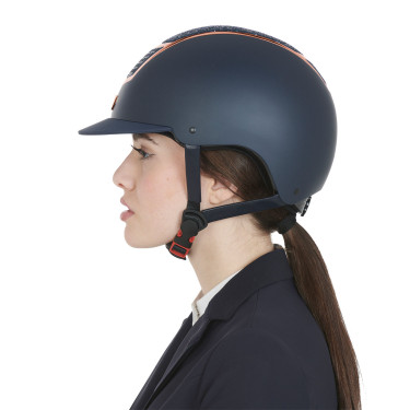 Eclipse-helm met strass Equestro Marine / roségoud Marineblauw