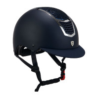 Eclipse-helm met strass Equestro Marine / zilver Blauw