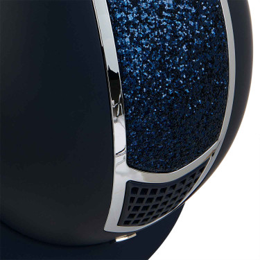 Casque Eclipse avec strass Equestro Marine / argent Bleu