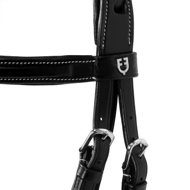 Bride obstacle en cuir anglais Equestro Bride obstacle en cuir anglais Equestro