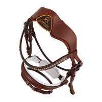 Bride en cuir roulé Poesia Acavallo Cognac Marron