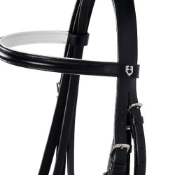Bride en cuir lisse de dressage Dressage+ Equestro Noir Bride en cuir lisse de dressage Dressage+ Equestro Noir