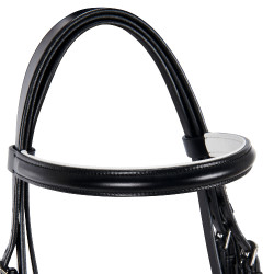 Bride en cuir lisse de dressage Dressage+ Equestro Noir Bride en cuir lisse de dressage Dressage+ Equestro Noir