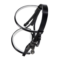 Bride en cuir lisse de dressage Dressage+ Equestro Noir Bride en cuir lisse de dressage Dressage+ Equestro Noir