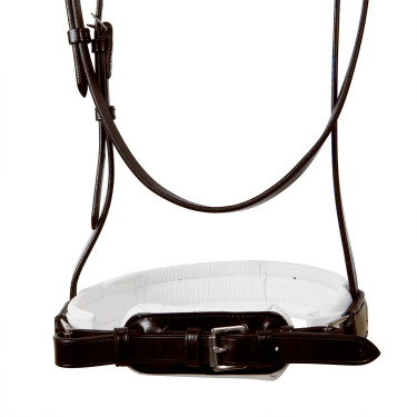 Glattes Leder-Dressurzaumzeug Dressage+ Equestro Donkerbruin