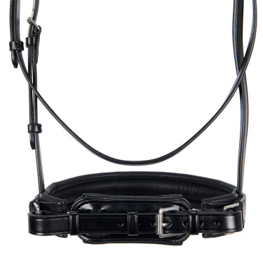 Bride de dressage en cuir Dressage Equestro Noir