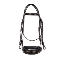 Bride de dressage en cuir Dressage Equestro Marron foncé