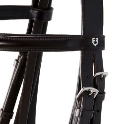 Bride de dressage en cuir Dressage Equestro Marron foncé