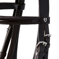 Leren dressuurhoofdstel Dressage Equestro Zwart