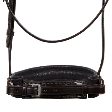 Bride de dressage en cuir Dressage Equestro Marron foncé