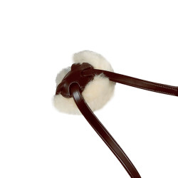 Hoofdstel met Mexicaanse neusriem Equestro Donkerbruin