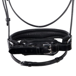 Bride anglaise en cuir avec paillettes sans rênes Equestro Noir Bride anglaise en cuir avec paillettes sans rênes Equestro Noir
