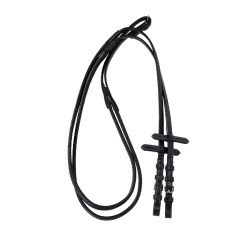Bride anglaise en cuir avec broderies Deco Equestro Noir Bride anglaise en cuir avec broderies Deco Equestro Noir