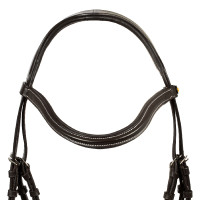 Anatomische Mexicaanse lederen neusriem Equestro Donkerbruin Anatomische Mexicaanse lederen neusriem Equestro Donkerbruin