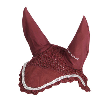 Bonnet anti-mouches tricoté avec cordura Equestro Bordeaux Bonnet anti-mouches tricoté avec cordura Equestro Bordeaux