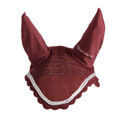 Bonnet anti-mouches tricoté avec cordura Equestro Bordeaux Bonnet anti-mouches tricoté avec cordura Equestro Bordeaux