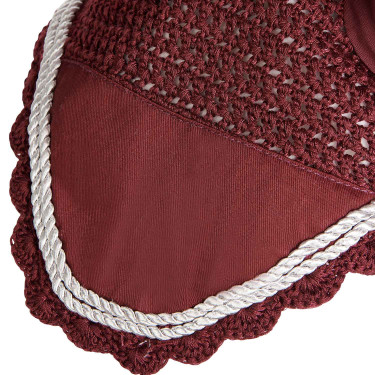 Bonnet anti-mouches tricoté avec cordura Equestro Bordeaux Bonnet anti-mouches tricoté avec cordura Equestro Bordeaux