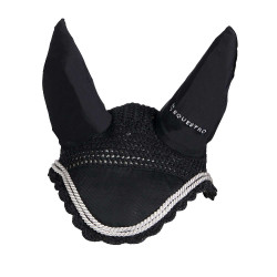 Bonnet anti-mouches tricoté avec cordura Equestro Noir Bonnet anti-mouches tricoté avec cordura Equestro Noir