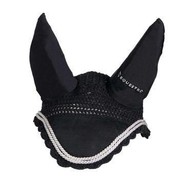 Bonnet anti-mouches tricoté avec cordura Equestro Bonnet anti-mouches tricoté avec cordura Equestro
