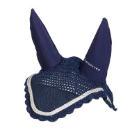 Bonnet anti-mouches tricoté avec cordura Equestro Marine Bleu marine