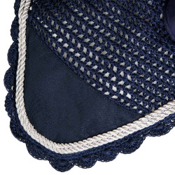 Bonnet anti-mouches tricoté avec cordura Equestro Marine Bleu marine Bonnet anti-mouches tricoté avec cordura Equestro Marine Bleu marine