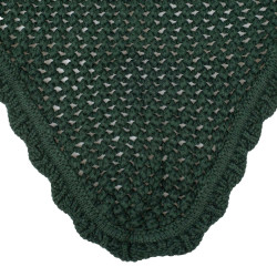 Bonnet anti-mouches poney en coton avec oreilles élastiques Equestro Vert