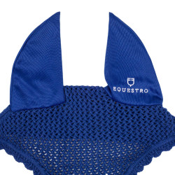 Bonnet anti-mouches poney en coton avec oreilles élastiques Equestro Bleu royal Bonnet anti-mouches poney en coton avec oreilles élastiques Equestro Bleu royal