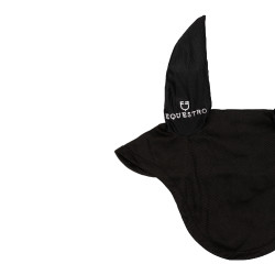 Bonnet anti-mouches poney avec oreilles élastiques collection basique Equestro Noir