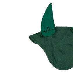 Bonnet anti-mouches poney avec oreilles élastiques collection basique Equestro Vert