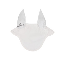 Bonnet anti-mouches poney avec oreilles élastiques collection basique Equestro Blanc