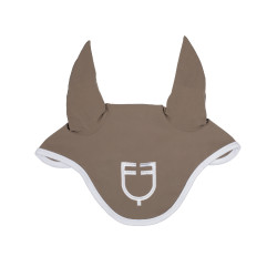 Bonnet anti-mouches en tissu technique White Line Edition Equestro Walnut Marron