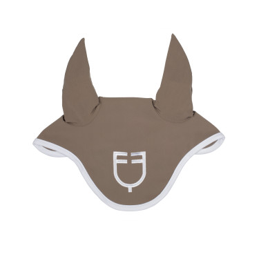 Vliegenmasker in technische stof White Line Edition Equestro Walnoot Bruin Vliegenmasker in technische stof White Line Edition Equestro Walnoot Bruin