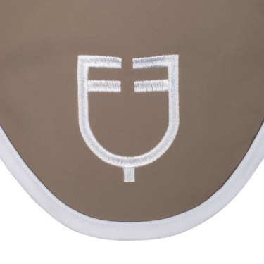 Bonnet anti-mouches en tissu technique White Line Edition Equestro Walnut Marron