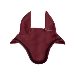 Bonnet anti-mouches en tissu technique stretch avec logo collection Elegance Equestro Bordeaux Bonnet anti-mouches en tissu technique stretch avec logo collection Elegance Equestro Bordeaux