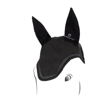 Bonnet anti-mouches en tissu technique stretch avec logo collection Elegance Equestro Bonnet anti-mouches en tissu technique stretch avec logo collection Elegance Equestro