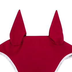 Bonnet anti-mouches en tissu technique GP Equestro Vin / blanc Rouge