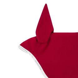 Bonnet anti-mouches en tissu technique GP Equestro Vin / blanc Rouge