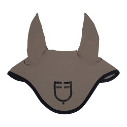 Bonnet anti-mouches en tissu technique édition Black Line Equestro Walnut Marron