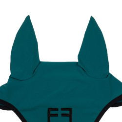 Bonnet anti-mouches en tissu technique édition Black Line Equestro Pétrol Bleu