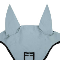 Bonnet anti-mouches en tissu technique avec logo GP Equestro édition limité Bleu ciel / noir