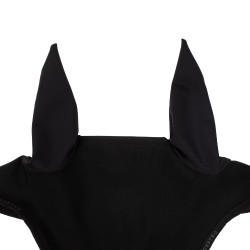 Bonnet anti-mouches en tissu technique avec logo GP Equestro Noir / noir