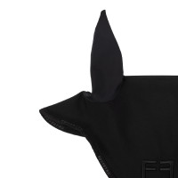 Bonnet anti-mouches en tissu technique avec logo GP Equestro Noir / noir
