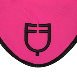 Bonnet anti-mouches en tissu technique avec logo GP Equestro Fuchsia / noir Rose