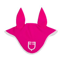 Bonnet anti-mouches en tissu technique avec logo GP Equestro Fuchsia / blanc Rose Bonnet anti-mouches en tissu technique avec logo GP Equestro Fuchsia / blanc Rose